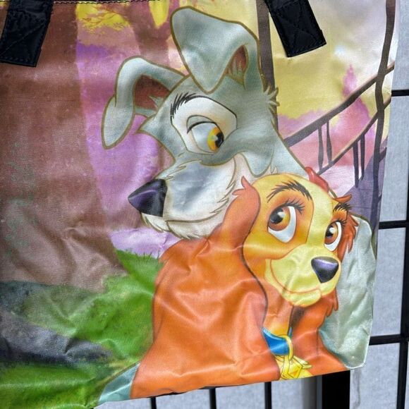 Disney Lady and the Tramp Black Nylon Tote Bag - Picture 4 of 8